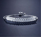 Pulseira Bracelete Dourada Com Zircônia Noiva Debutante Luxo