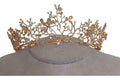 Coroa Cabelo Noiva Strass Dourada Debutante 15 Anos