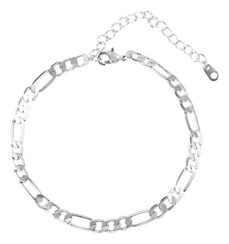 Pulseira Unisex Folheada A Ouro Ou Rodio Semi Joia 4 Mm