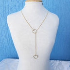 Colar Gravatinha Coração F. Ouro 18k Dourado Semi Joia