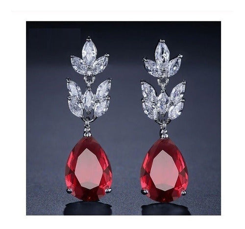 Brinco Noiva Pedra Zirconia Dourado Ou Prata Gota Debutante