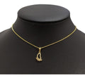 Colar Pezinho Gestante Pedra Zirconia F. Ouro 18k Semijoia