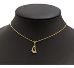 Colar Pezinho Gestante Pedra Zirconia F. Ouro 18k Semijoia