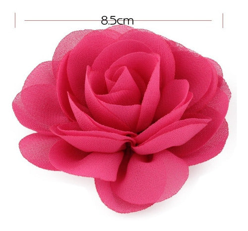 Enfeite Arranjo Cabelo Noiva Dama Flor Vermelho Branco Rosa