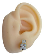 Brinco Zirconia Dama Daminha Dourado F. Ouro 18k Semi Joia