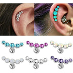 Piercing Cluster Para Helix Cartilagem Pedras De Strass