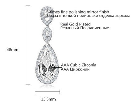 Brinco Noiva Pedra Zirconia Prata Festa Gota Luxo Debutante