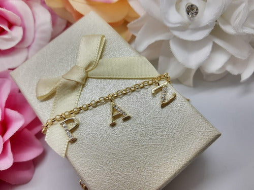 Colar Chocker Paz Dourado Semijoia Pingente Pedra Zirconia