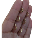 Trio Brinco Argola Coração Dourado Folheado A Ouro 18k