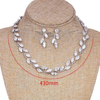 Conjunto Colar E Brinco Noiva Zircônia Prata Festa Debutante