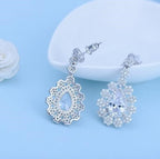 Brinco Noiva Pedra Zirconia Prata Festa Debutante Luxo