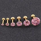 Piercing Tragus Cartilagem Ponto De Luz Dourado 2 3 4 5 Mm