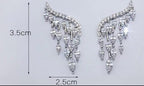 Brinco Ear Cuff Noiva Pedra Zirconia Debutante Prata Festa