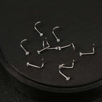 Piercing Nariz Nostril Aço Pedra Zirconia 3mm Pt De Luz