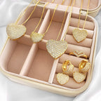 Colar Corrente Pedra Zirconia Coração Presente Semijoia