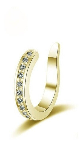 Piercing Argola Falso Fake Pressão Pedra Zircônia Orelha