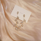 Brinco Noiva Pedra Zirconia Dourado Festa Debutante Folhas