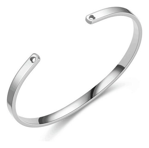 Pulseira Bracelete Prata Dourada Rosê Aço Inoxidável Coração