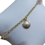 Pulseira Pingentes Fundo Do Mar Folheado Ouro Semi Joia