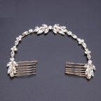 Tiara Headband Testeira Arranjo Noiva Strass Prata Dourada