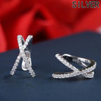 Piercing Argola Falso Fake Dourado Prata Pedra Zirconia