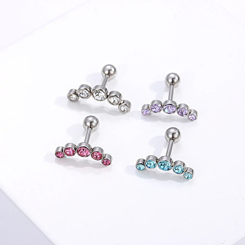 Piercing Cluster Para Helix Cartilagem Pedras De Strass