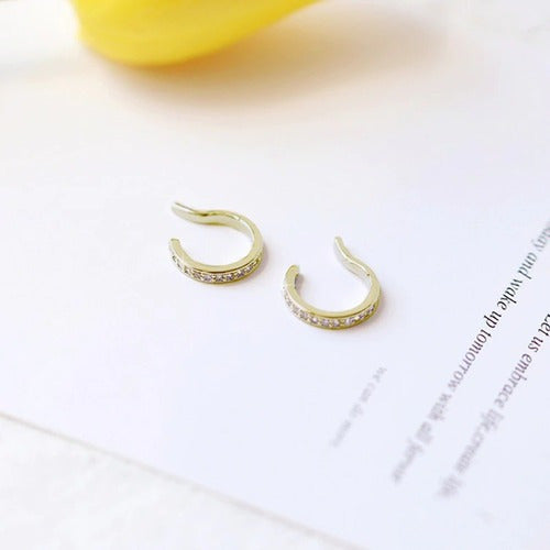 Piercing Argola Falso Fake Pressão Pedra Zircônia Orelha