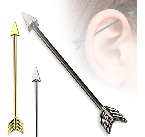 Piercing Transversal Cartilagem Aço Cirúrgico
