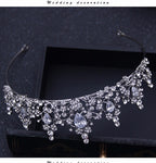 Coroa Tiara Arranjo Cabelo Noiva  Zirconia Strass Prata Luxo