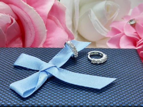 Piercing Cartilagem Brinco Argola Prata Pedra Zirconia 8 Mm