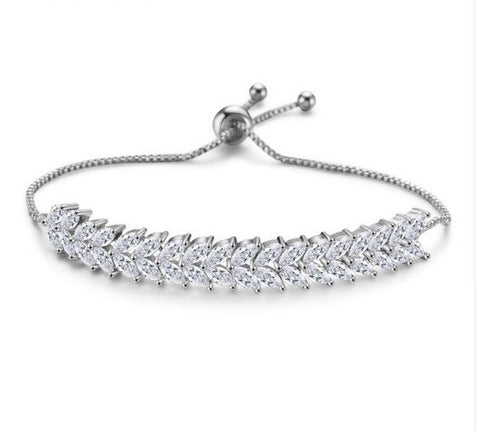 Pulseira Bracelete Dourada Rosê Com Zircônia Noiva Debutante