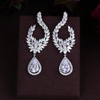 Brinco Noiva Pedra Zirconia Prata Festa Gota Luxo Grande