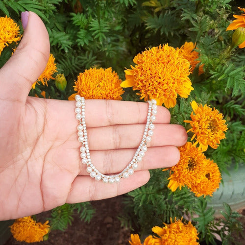 Pulseira Bracelete Dourada Zircônia E Pérola Noiva Debutante