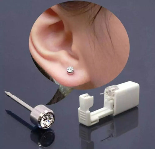 Mini Pistola Para Furar Orelha Nariz Piercing Descartável