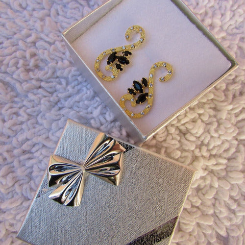 Brinco Dourado Noiva Pedra Zirconia Verde Azul Preto Festa