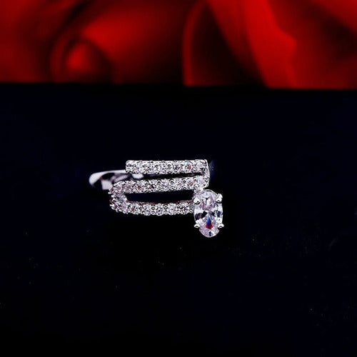 Piercing Argola Falso Fake Pressão Pedra Zircônia Orelha