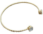 Pulseira Bracelete Dourada F. Ouro 18k Pedra Zirconia
