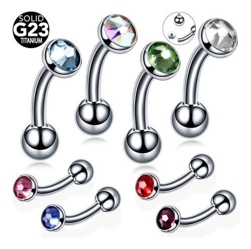 Piercing Íntimo Christina Genital Pedra Cristal 100% Titânio