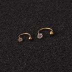Piercing Ferradura Nariz Cartilagem Pedra Zirconia Aço Cirúr