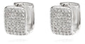 Brinco Argola Pedra Zirconia Prata Unissex Antialérgico