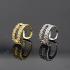 Piercing Argola Fake Falso Dourado Ou Prata Pedra Zirconia