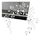 Tiara Arranjo Enfeite Cabelo Noiva Fio Cristal Strass Prata