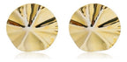 Brinco Chapa Pequeno Redondo Delicado Folheado A Ouro 18k