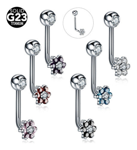 Piercing Íntimo Genital Christina Flor Pedra Zircônia