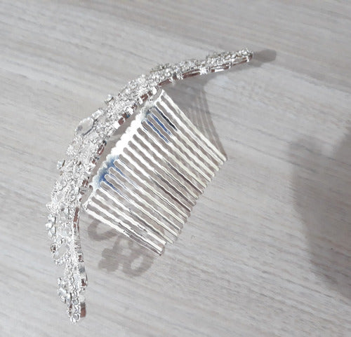 Coroa Tiara Prata Noiva Dama Daminha Strass Debutante Barata