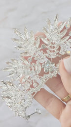 Coroa Tiara Cabelo Noiva Strass Prata Debutante Formatura