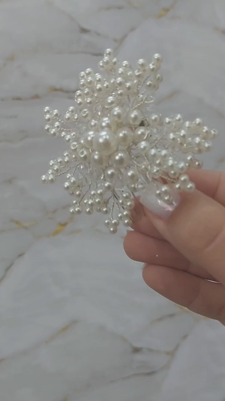 Arranjo Enfeite Cabelo Noiva Perola Dama Daminha Debutante