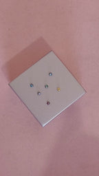 Piercing Microdermal Prata Rosa Furtacor Pedra 3 Mm Topo