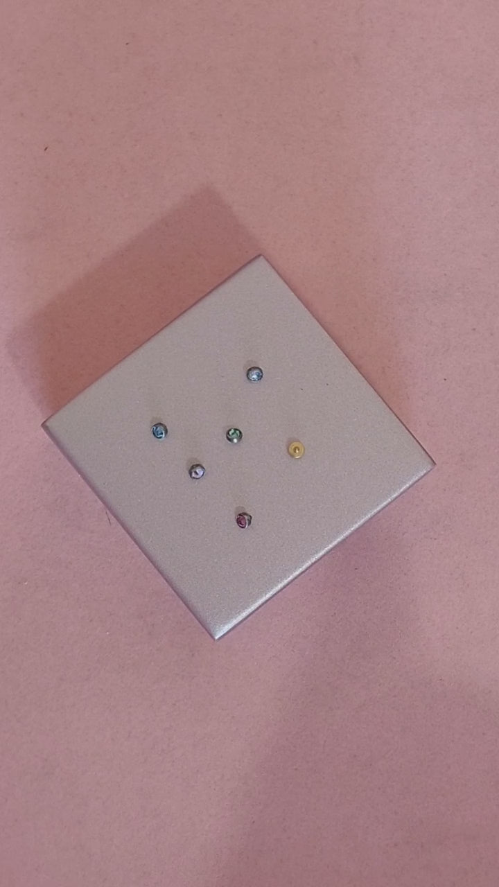 Piercing Microdermal Prata Rosa Furtacor Pedra 3 Mm Topo