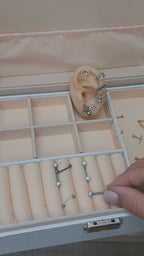 Piercing Surface Pedra Cristal 100% Titânio